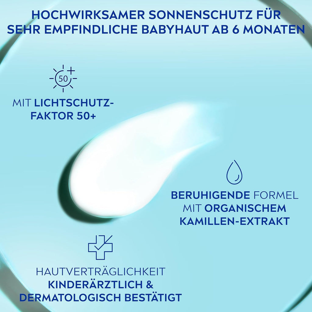 NIVEA SUN Babies & Kids Sensitiv Schutz Sonnenspray LSF 50+ (200 ml), extra wasserfestes Sonnencreme Spray für Kinder, Sonnenmilch als praktisches Spray ohne Parfüm