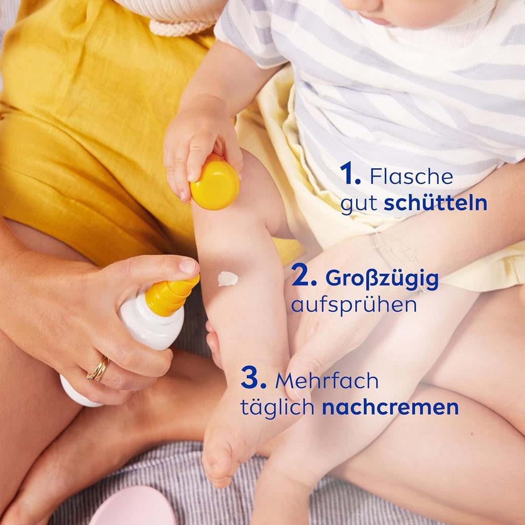 NIVEA SUN Babies & Kids Sensitiv Schutz Sonnenspray LSF 50+ (200 ml), extra wasserfestes Sonnencreme Spray für Kinder, Sonnenmilch als praktisches Spray ohne Parfüm