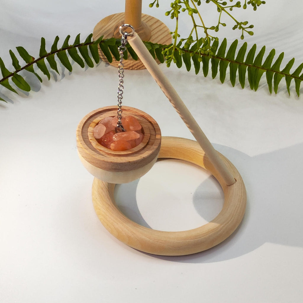 Salt Rock Diffuser Elevated Pine Wood Natural Aromatherapy Diffuser Flameless Oil Diffuser Aromatherapy Decoration For